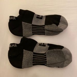 Mudgear No-Show Running Socks NWOT/EUC Size M Black/Gray